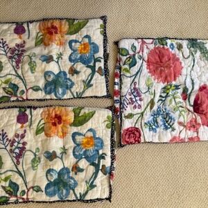 Urban Outfitters Floral Pillow Sham LOT--2 Std 20x20-1 Euro 24x24--PRE OWNED